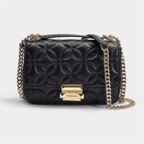 michael kors sloan small chain shoulder bag black|mk sloan.